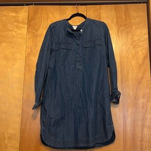 Jcrew chambray denim shirt dress